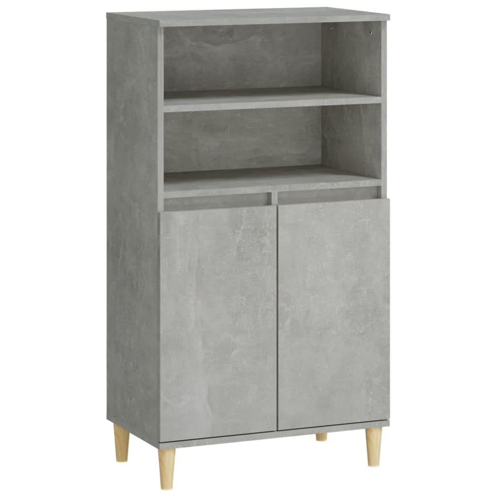vidaXL Dulap înalt, gri beton, 60x36x110 cm, lemn compozit