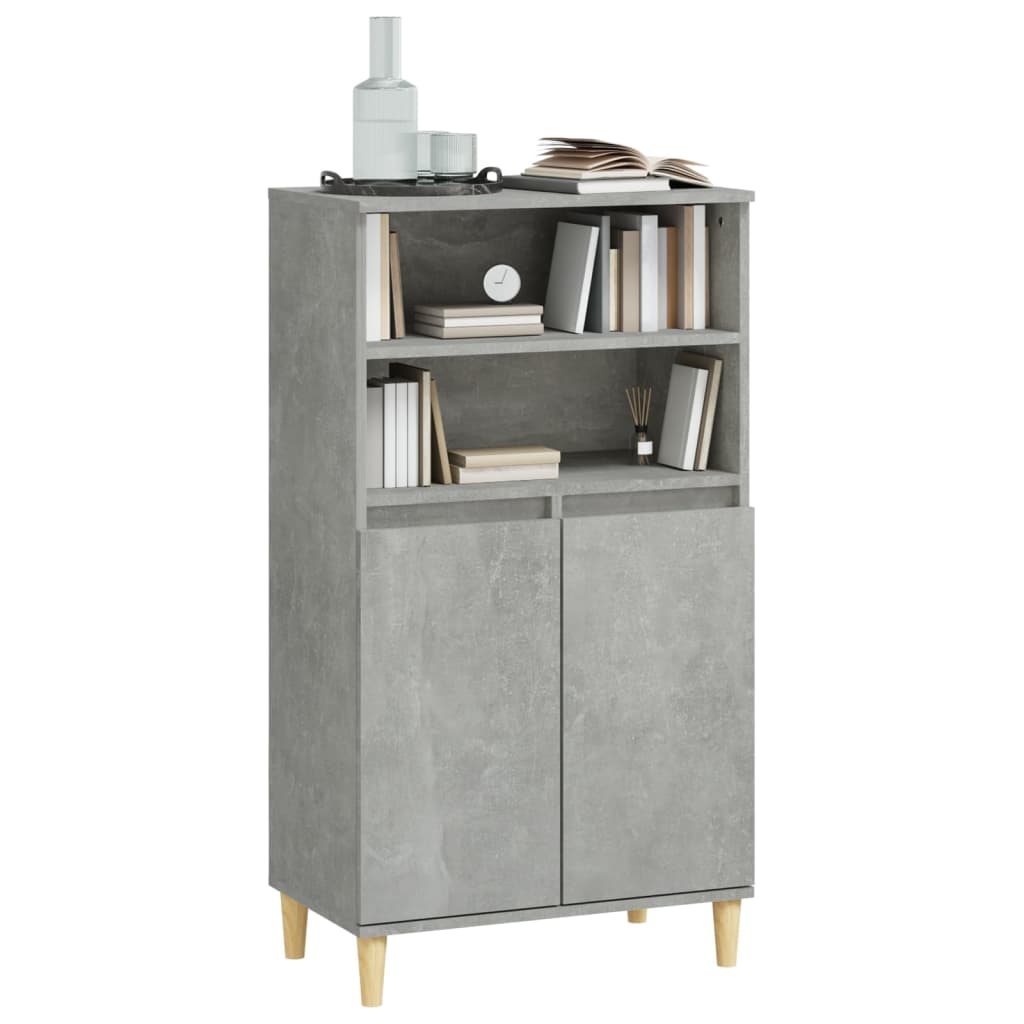 vidaXL Dulap înalt, gri beton, 60x36x110 cm, lemn compozit