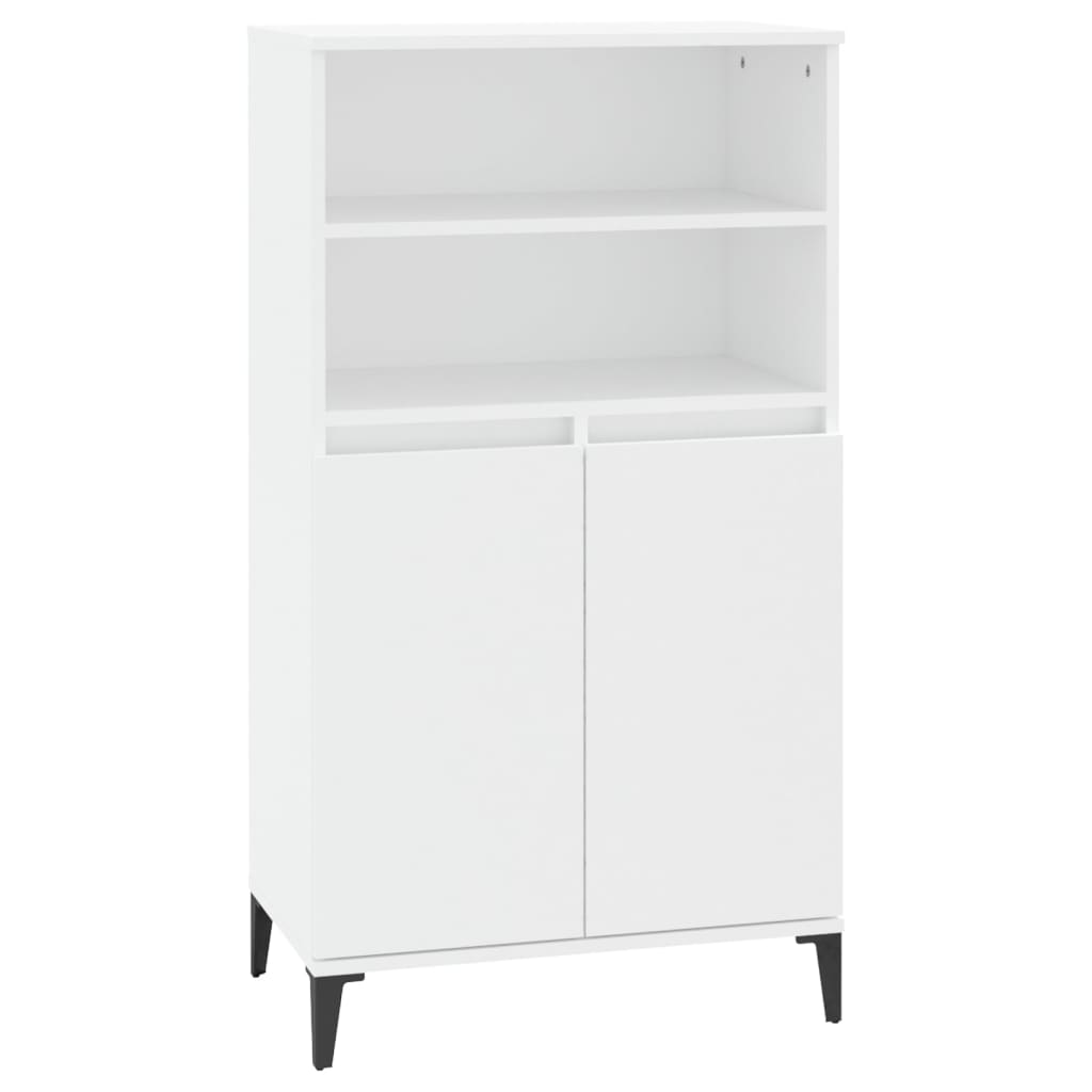 vidaXL Bufet înalt, alb, 60x36x110 cm, lemn prelucrat vidaXL Bufet înalt, alb, 60x36x110 cm, lemn prelucrat