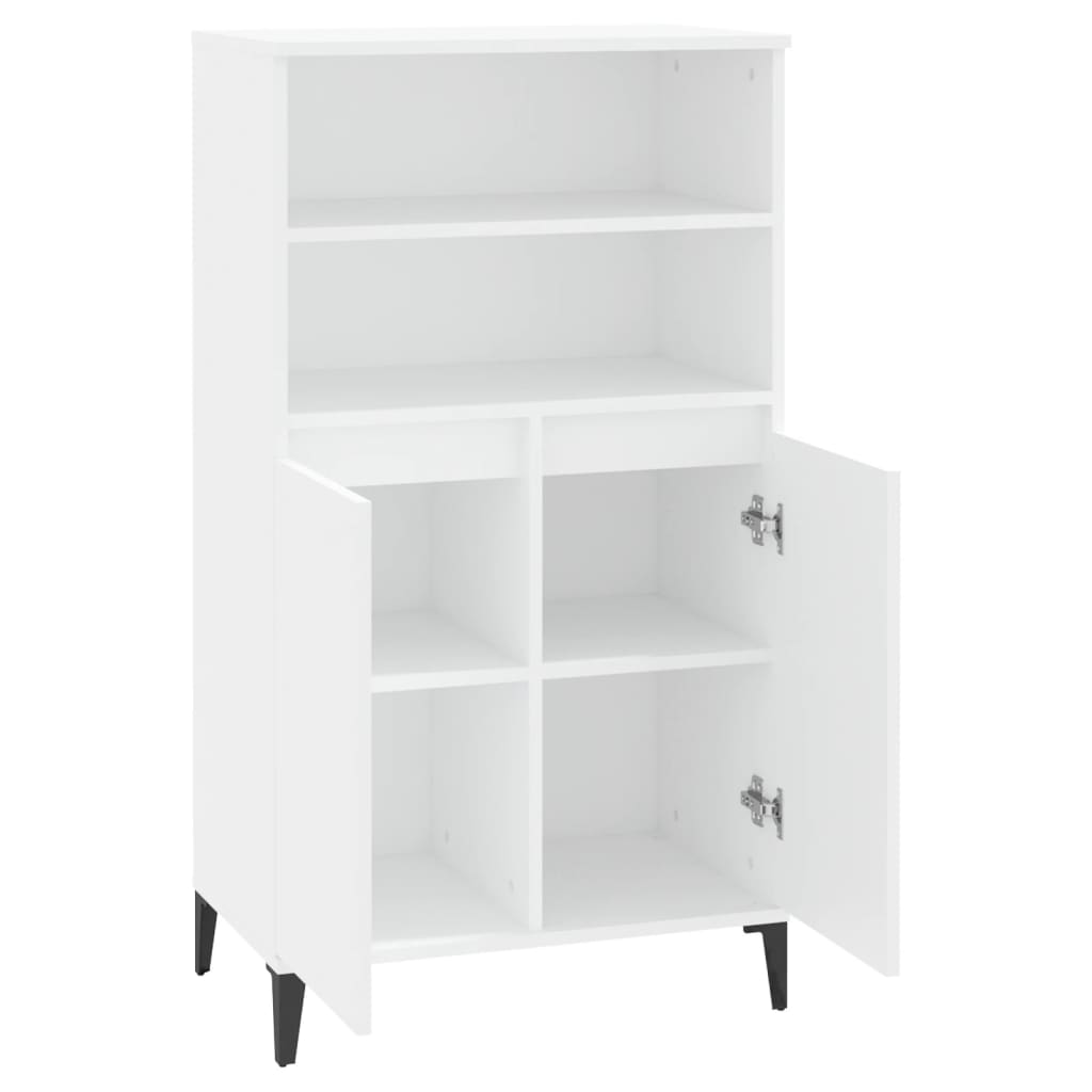 vidaXL Bufet înalt, alb, 60x36x110 cm, lemn prelucrat vidaXL Bufet înalt, alb, 60x36x110 cm, lemn prelucrat