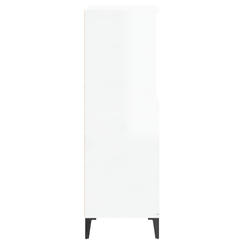 vidaXL Dulap înalt, alb extralucios, 60x36x110 cm, lemn compozit vidaXL Dulap înalt, alb extralucios, 60x36x110 cm, lemn compozit
