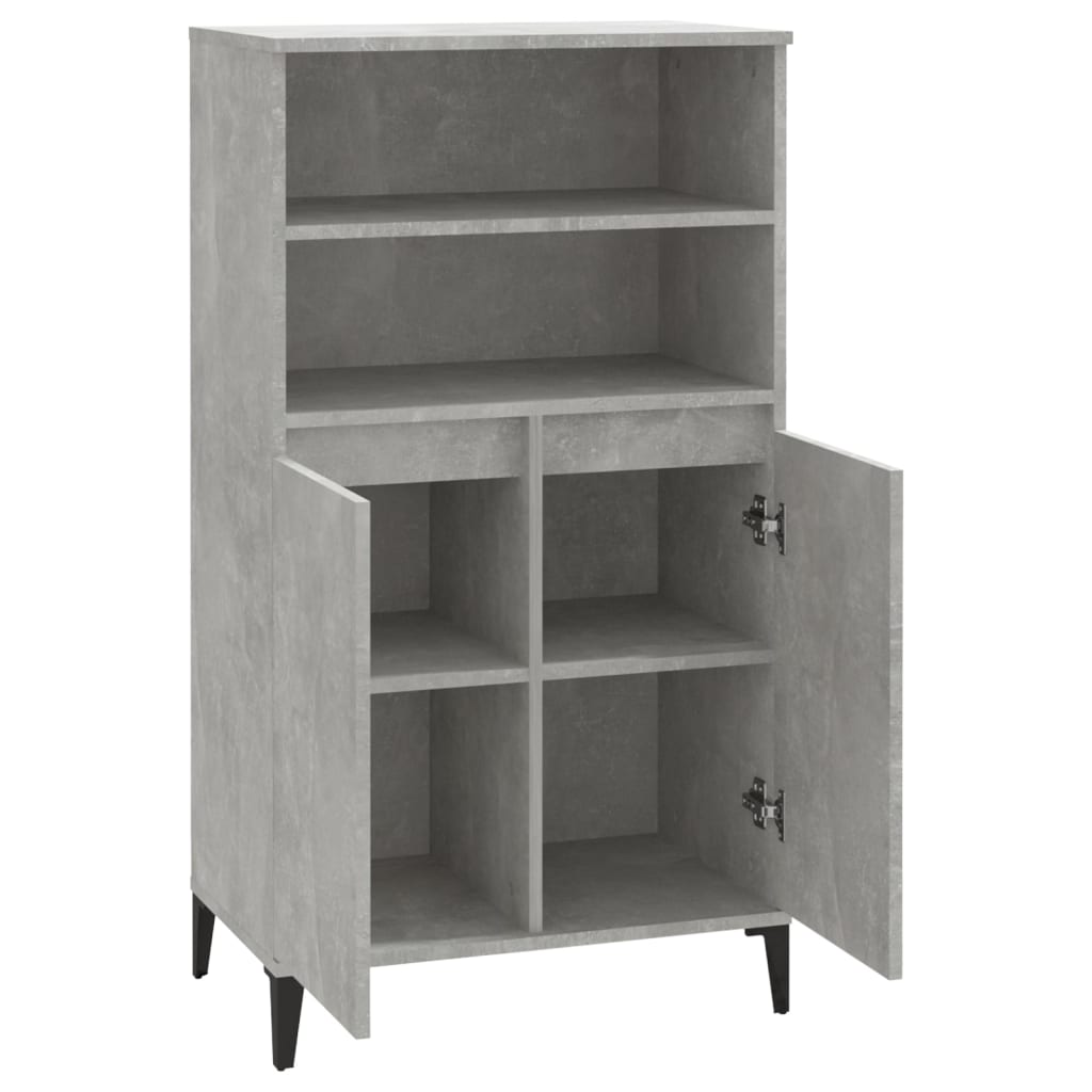 vidaXL Dulap înalt, gri beton, 60x36x110 cm, lemn compozit vidaXL Dulap înalt, gri beton, 60x36x110 cm, lemn compozit