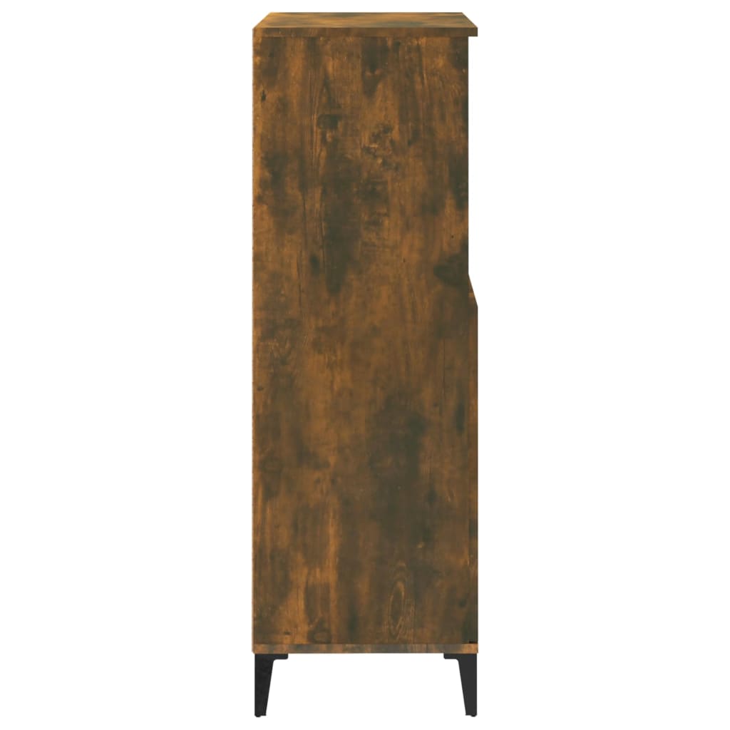 vidaXL Dulap înalt, stejar fumuriu, 60x36x110 cm, lemn prelucrat