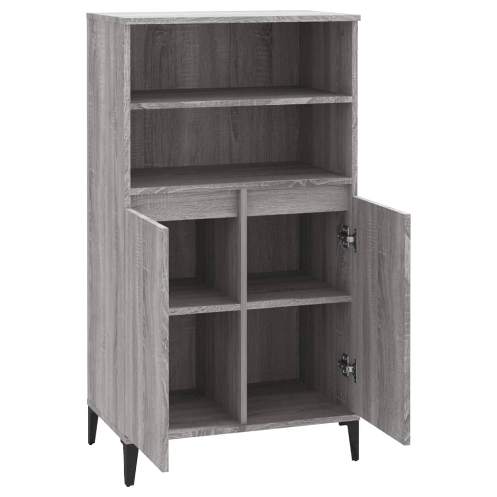 vidaXL Dulap înalt, gri sonoma, 60x36x110 cm, lemn prelucrat
