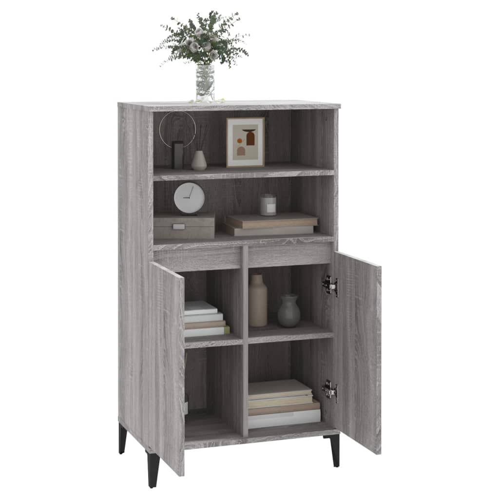 vidaXL Dulap înalt, gri sonoma, 60x36x110 cm, lemn prelucrat