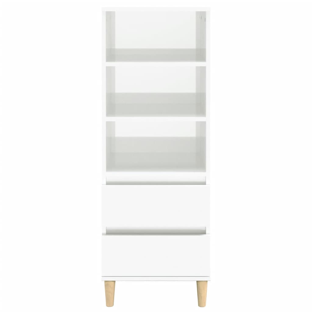 vidaXL Dulap înalt, alb extralucios, 40x36x110 cm, lemn compozit vidaXL Dulap înalt, alb extralucios, 40x36x110 cm, lemn compozit