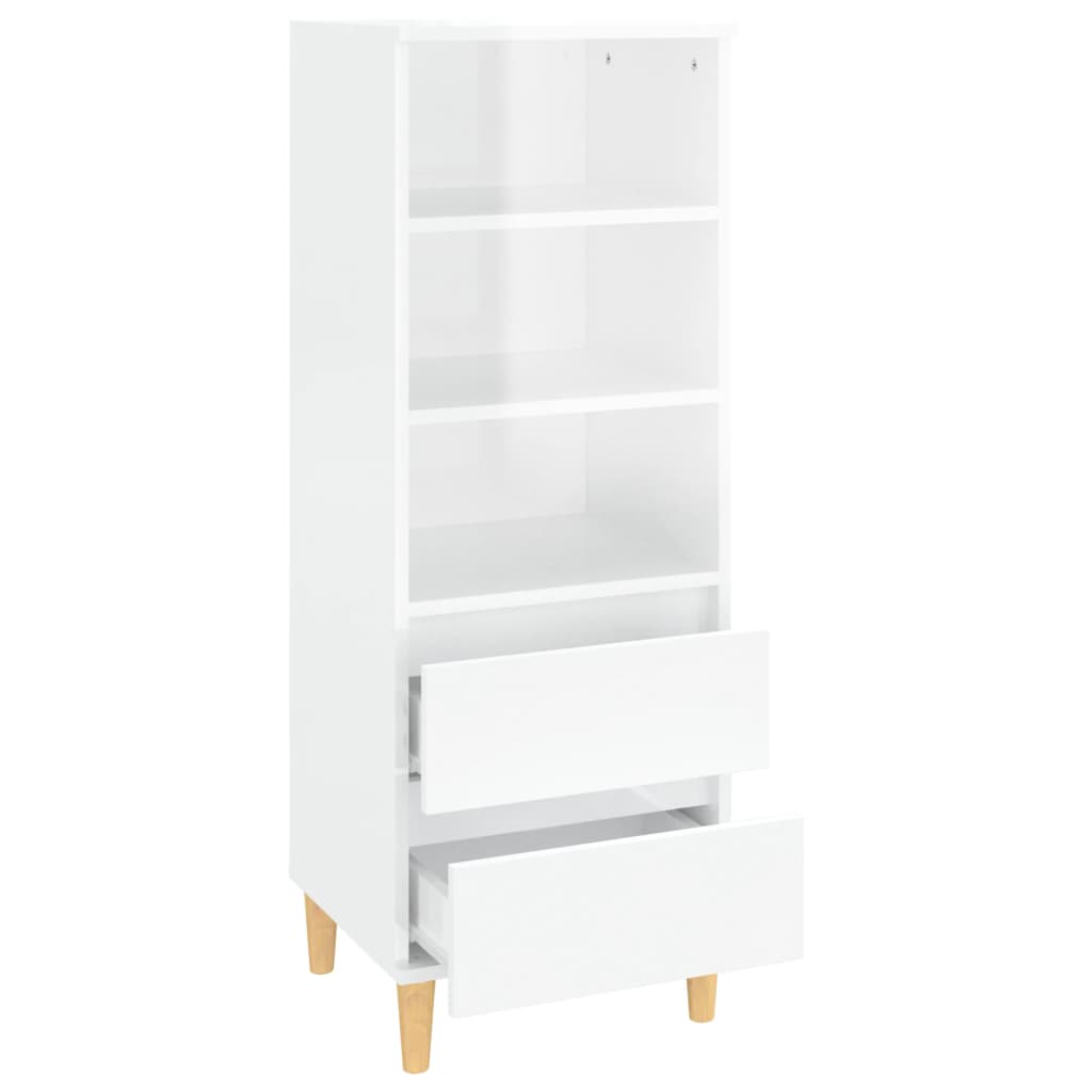 vidaXL Dulap înalt, alb extralucios, 40x36x110 cm, lemn compozit vidaXL Dulap înalt, alb extralucios, 40x36x110 cm, lemn compozit