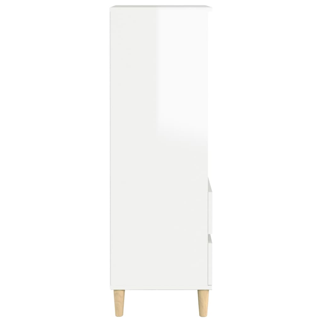 vidaXL Dulap înalt, alb extralucios, 40x36x110 cm, lemn compozit vidaXL Dulap înalt, alb extralucios, 40x36x110 cm, lemn compozit