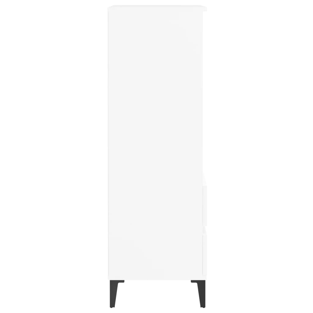 vidaXL Dulap înalt, alb, 40x36x110 cm, lemn compozit