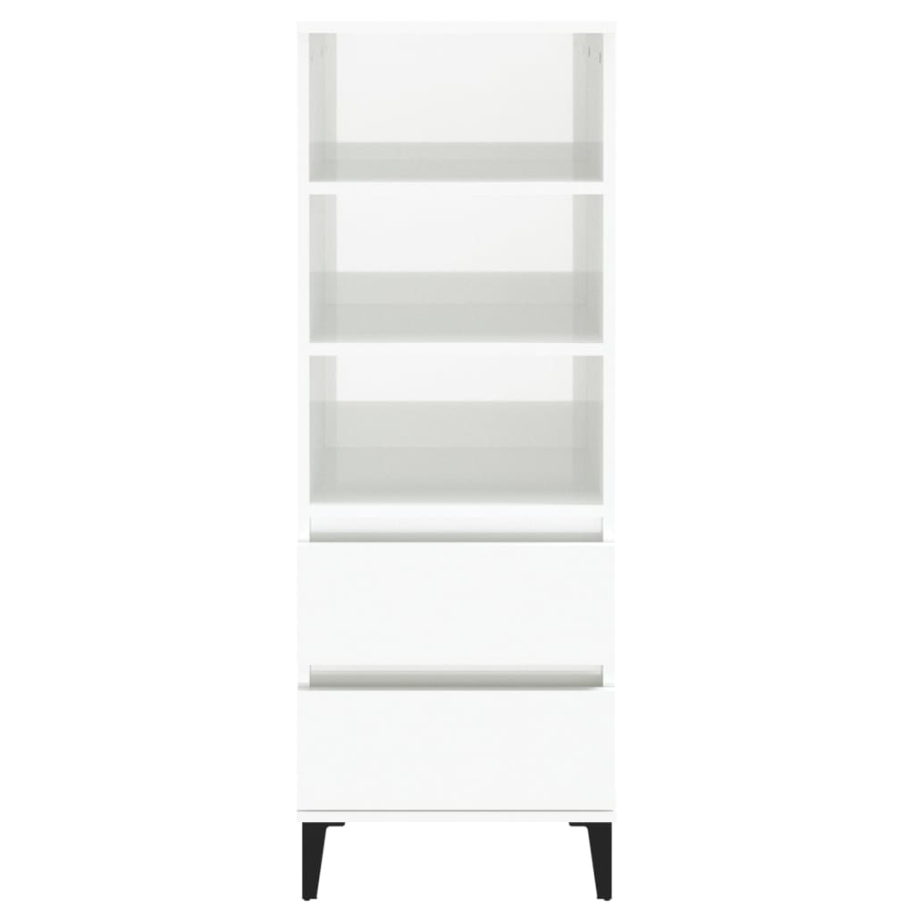 vidaXL Dulap înalt, alb extralucios, 40x36x110 cm, lemn compozit vidaXL Dulap înalt, alb extralucios, 40x36x110 cm, lemn compozit