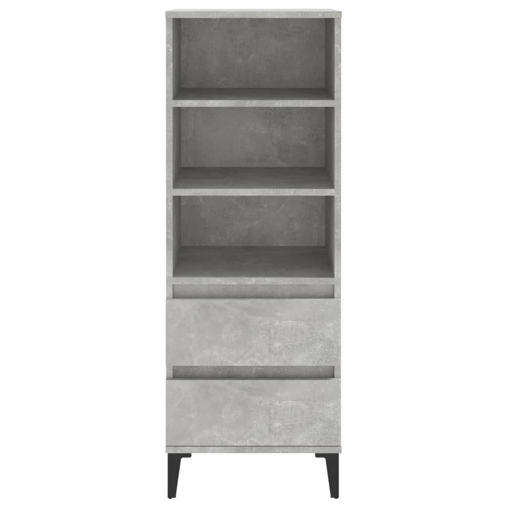 vidaXL Dulap înalt, gri beton, 40x36x110 cm, lemn compozit