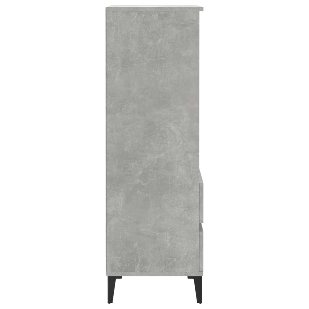 vidaXL Dulap înalt, gri beton, 40x36x110 cm, lemn compozit