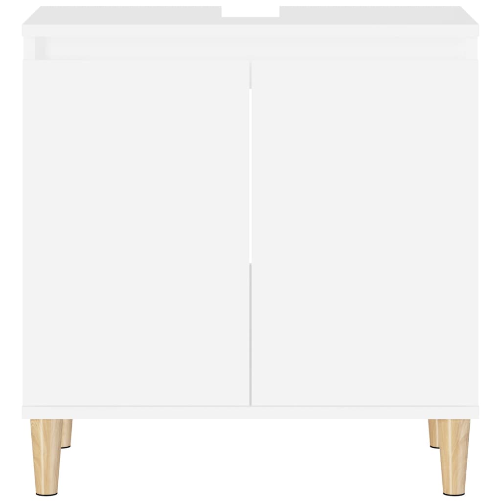 vidaXL Dulap de chiuvetă, alb, 58x33x60 cm, lemn prelucrat vidaXL Dulap de chiuvetă, alb, 58x33x60 cm, lemn prelucrat