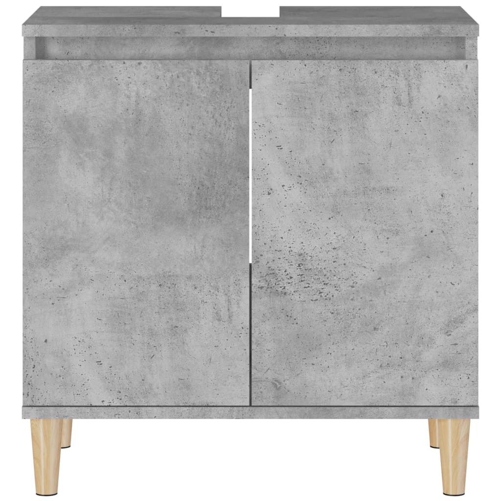 vidaXL Dulap de chiuvetă, gri beton, 58x33x60 cm, lemn prelucrat vidaXL Dulap de chiuvetă, gri beton, 58x33x60 cm, lemn prelucrat