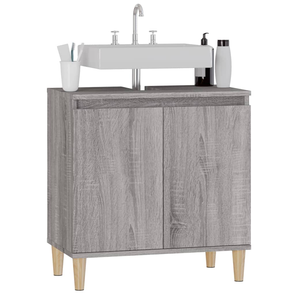 vidaXL Dulap de chiuvetă, gri sonoma, 58x33x60 cm, lemn prelucrat vidaXL Dulap de chiuvetă, gri sonoma, 58x33x60 cm, lemn prelucrat