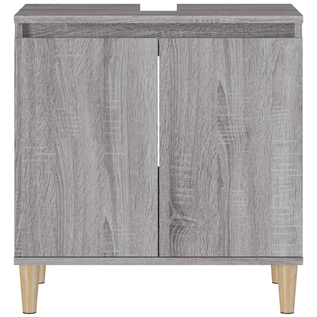 vidaXL Dulap de chiuvetă, gri sonoma, 58x33x60 cm, lemn prelucrat vidaXL Dulap de chiuvetă, gri sonoma, 58x33x60 cm, lemn prelucrat