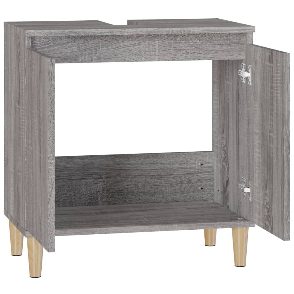 vidaXL Dulap de chiuvetă, gri sonoma, 58x33x60 cm, lemn prelucrat vidaXL Dulap de chiuvetă, gri sonoma, 58x33x60 cm, lemn prelucrat
