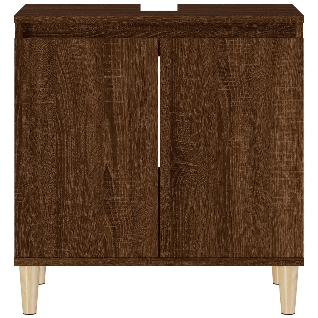 vidaXL Dulap de chiuvetă, stejar maro, 58x33x60 cm, lemn prelucrat vidaXL Dulap de chiuvetă, stejar maro, 58x33x60 cm, lemn prelucrat