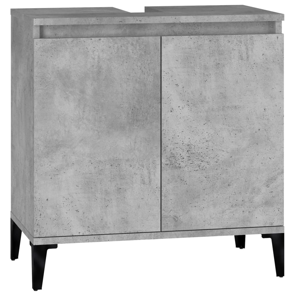 vidaXL Dulap de chiuvetă, gri beton, 58x33x60 cm, lemn prelucrat vidaXL Dulap de chiuvetă, gri beton, 58x33x60 cm, lemn prelucrat