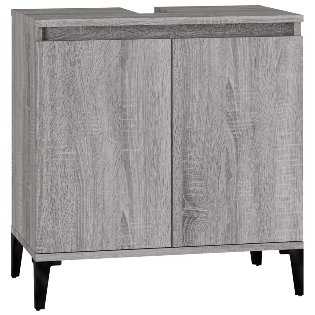 vidaXL Dulap de chiuvetă, gri sonoma, 58x33x60 cm, lemn prelucrat vidaXL Dulap de chiuvetă, gri sonoma, 58x33x60 cm, lemn prelucrat