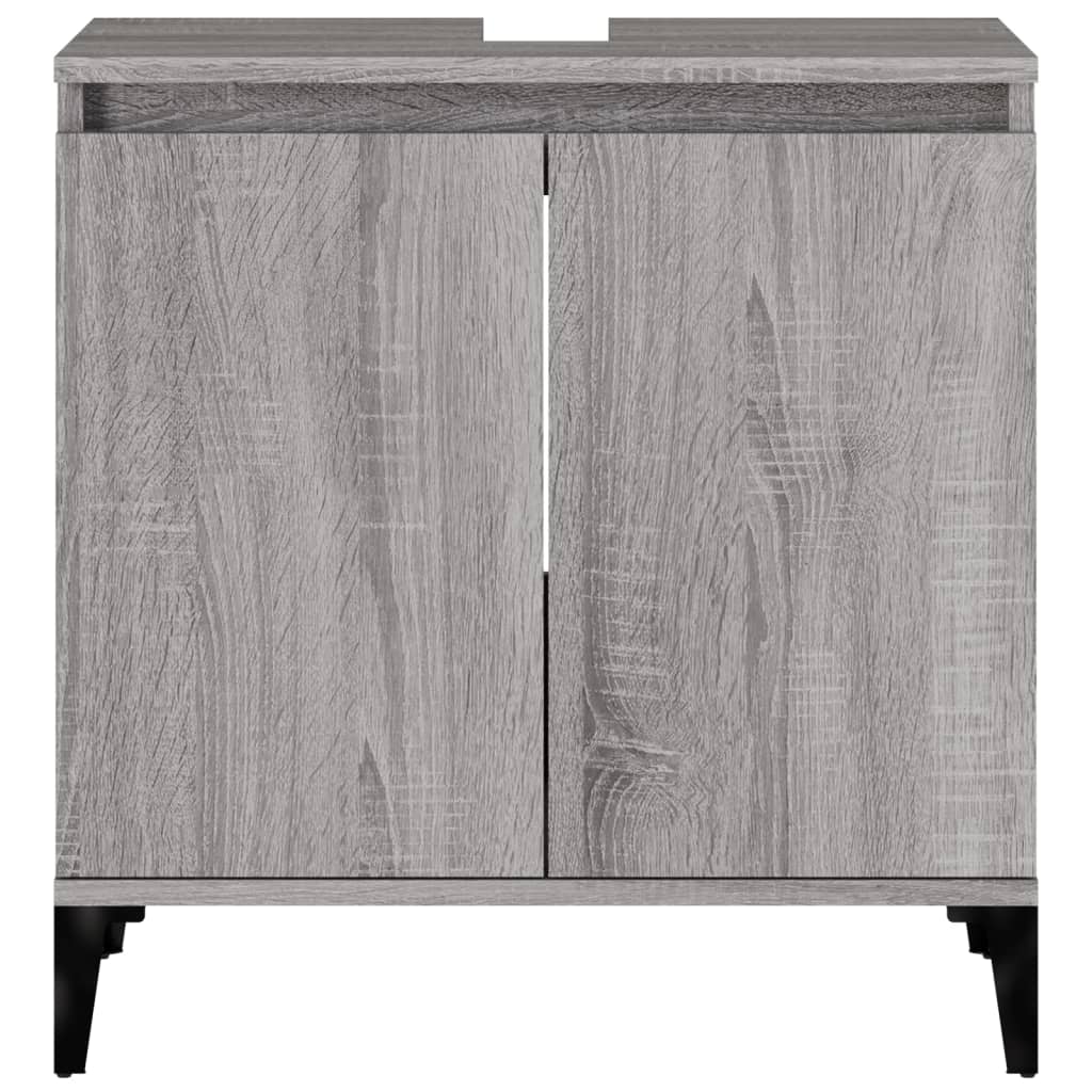 vidaXL Dulap de chiuvetă, gri sonoma, 58x33x60 cm, lemn prelucrat vidaXL Dulap de chiuvetă, gri sonoma, 58x33x60 cm, lemn prelucrat