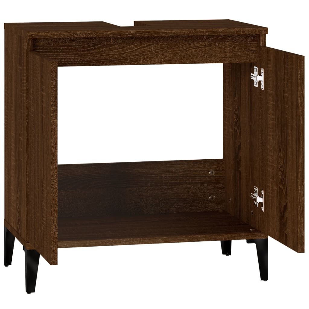 vidaXL Dulap de chiuvetă, stejar maro, 58x33x60 cm, lemn prelucrat vidaXL Dulap de chiuvetă, stejar maro, 58x33x60 cm, lemn prelucrat