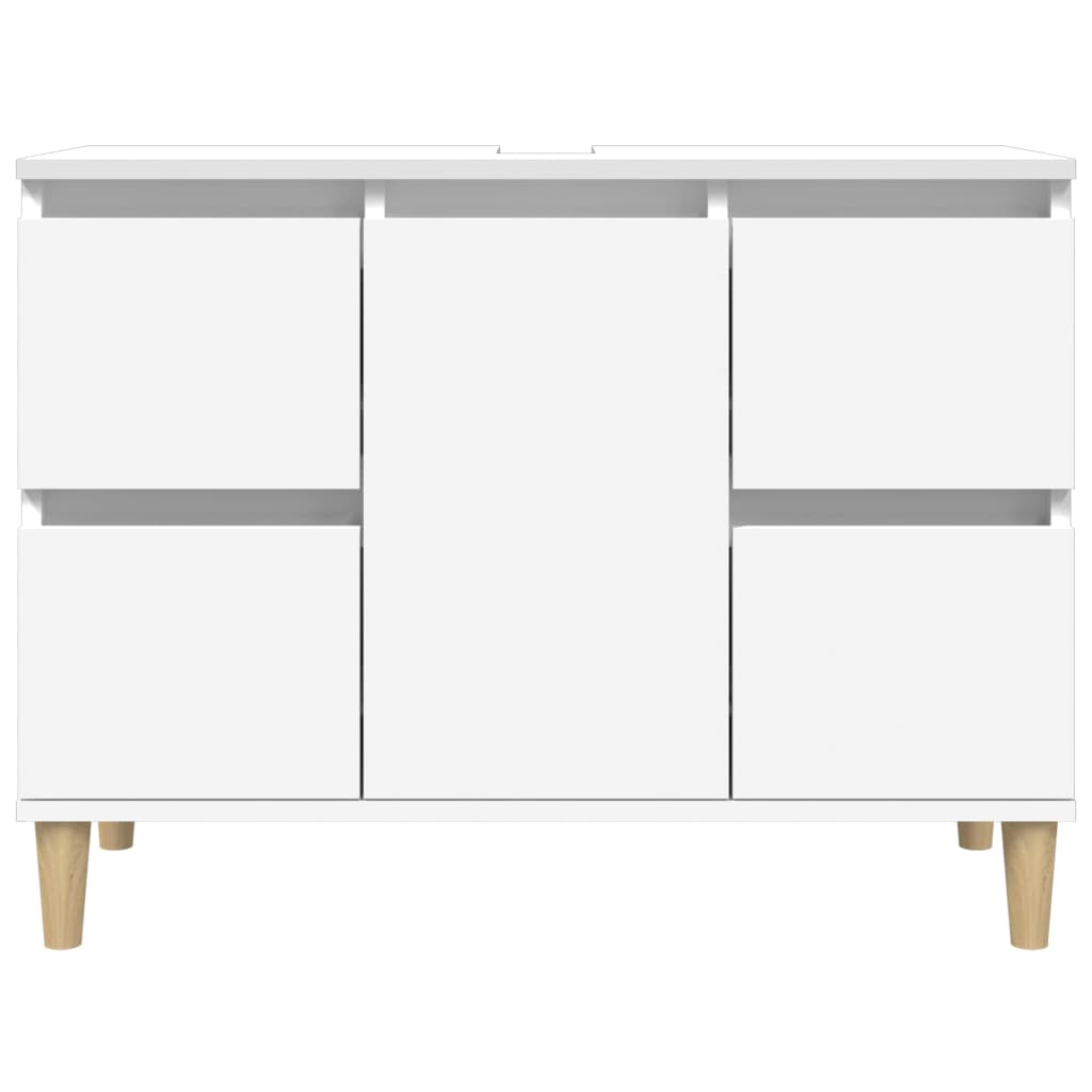 vidaXL Dulap de chiuvetă, alb, 80x33x60 cm, lemn prelucrat vidaXL Dulap de chiuvetă, alb, 80x33x60 cm, lemn prelucrat