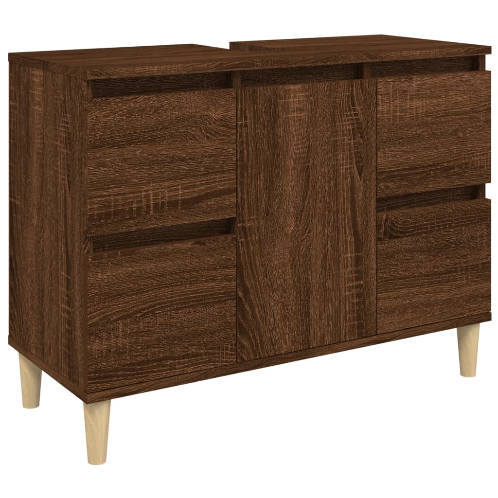 vidaXL Dulap de chiuvetă, stejar maro, 80x33x60 cm, lemn prelucrat vidaXL Dulap de chiuvetă, stejar maro, 80x33x60 cm, lemn prelucrat