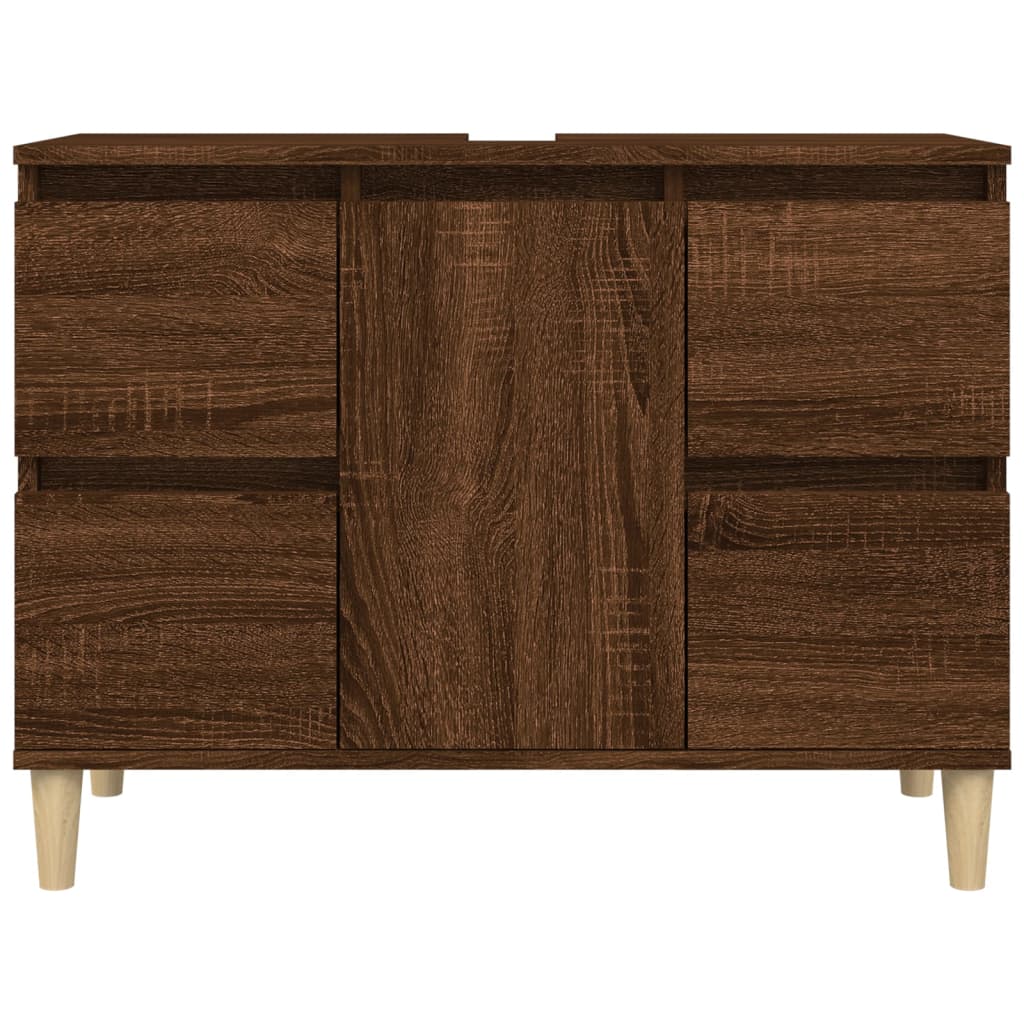 vidaXL Dulap de chiuvetă, stejar maro, 80x33x60 cm, lemn prelucrat vidaXL Dulap de chiuvetă, stejar maro, 80x33x60 cm, lemn prelucrat