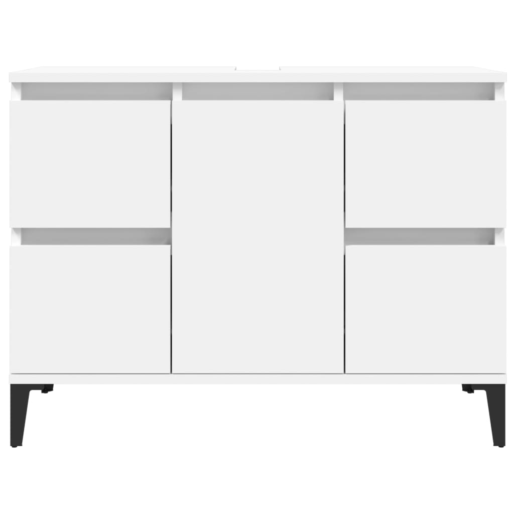 vidaXL Dulap de chiuvetă, alb, 80x33x60 cm, lemn prelucrat vidaXL Dulap de chiuvetă, alb, 80x33x60 cm, lemn prelucrat