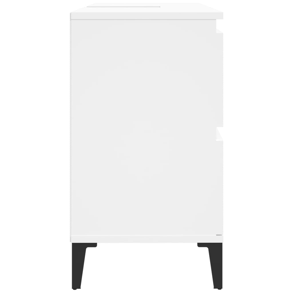 vidaXL Dulap de chiuvetă, alb, 80x33x60 cm, lemn prelucrat vidaXL Dulap de chiuvetă, alb, 80x33x60 cm, lemn prelucrat