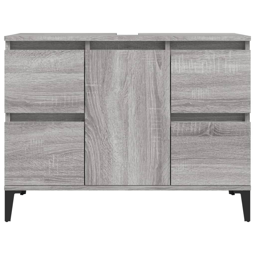 vidaXL Dulap de chiuvetă, gri sonoma, 80x33x60 cm, lemn prelucrat vidaXL Dulap de chiuvetă, gri sonoma, 80x33x60 cm, lemn prelucrat