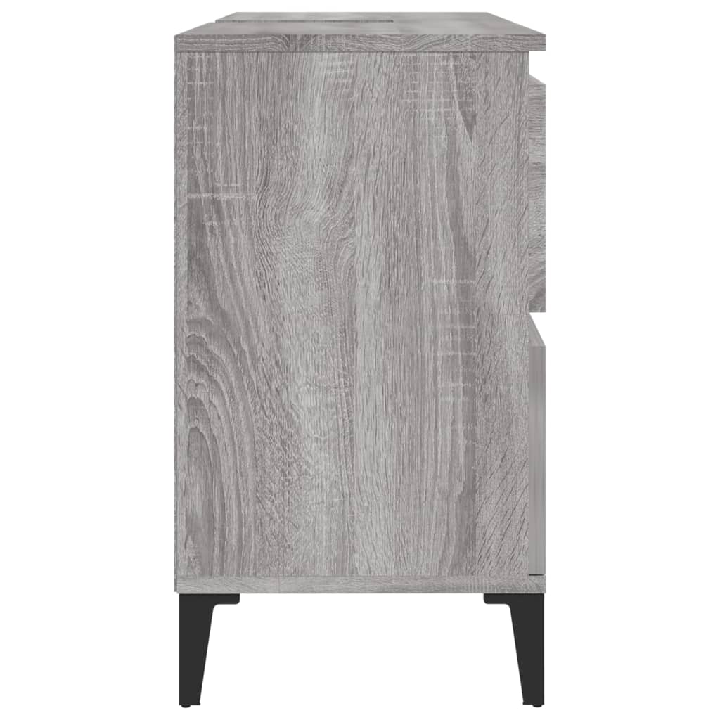 vidaXL Dulap de chiuvetă, gri sonoma, 80x33x60 cm, lemn prelucrat vidaXL Dulap de chiuvetă, gri sonoma, 80x33x60 cm, lemn prelucrat