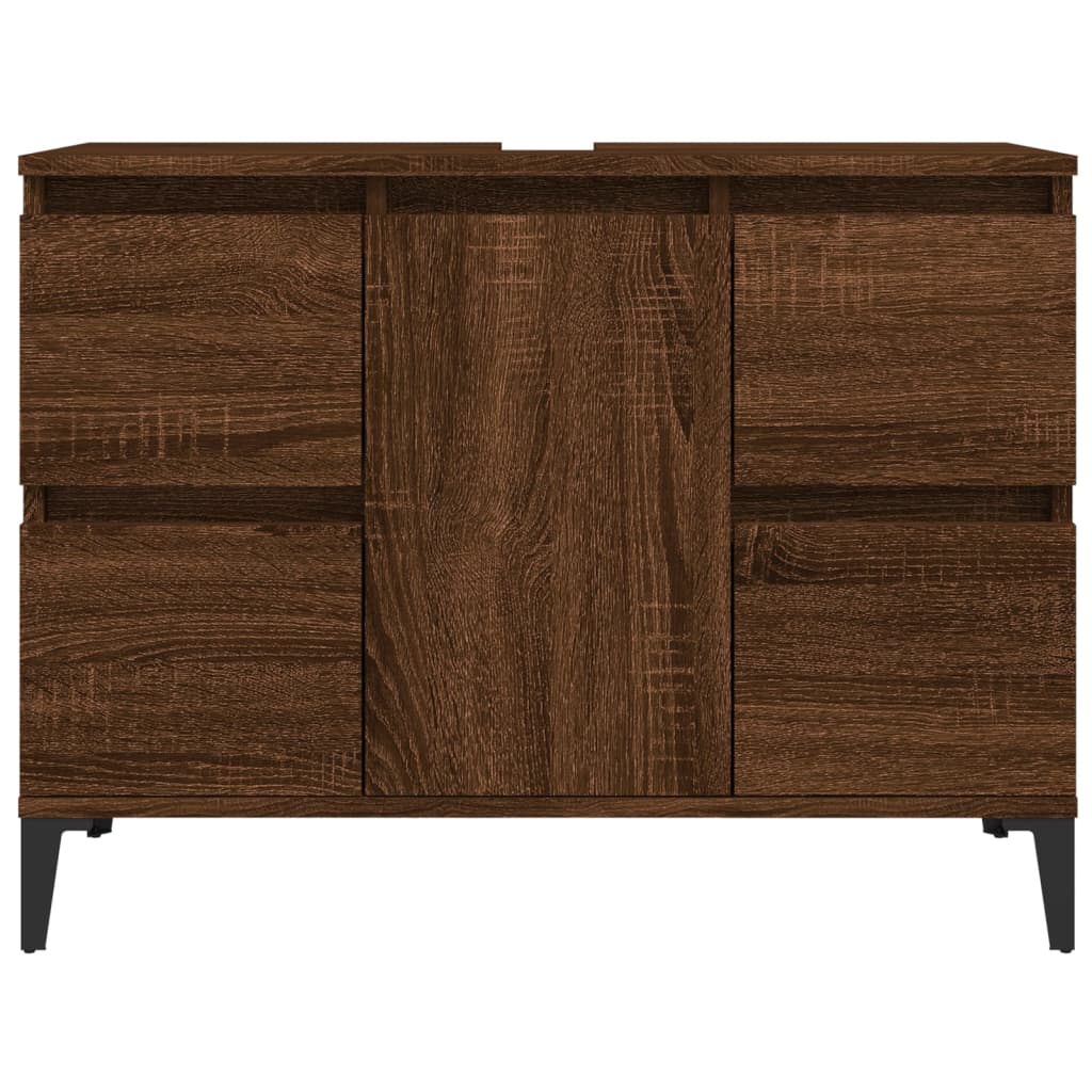 vidaXL Dulap de chiuvetă, stejar maro, 80x33x60 cm, lemn prelucrat vidaXL Dulap de chiuvetă, stejar maro, 80x33x60 cm, lemn prelucrat