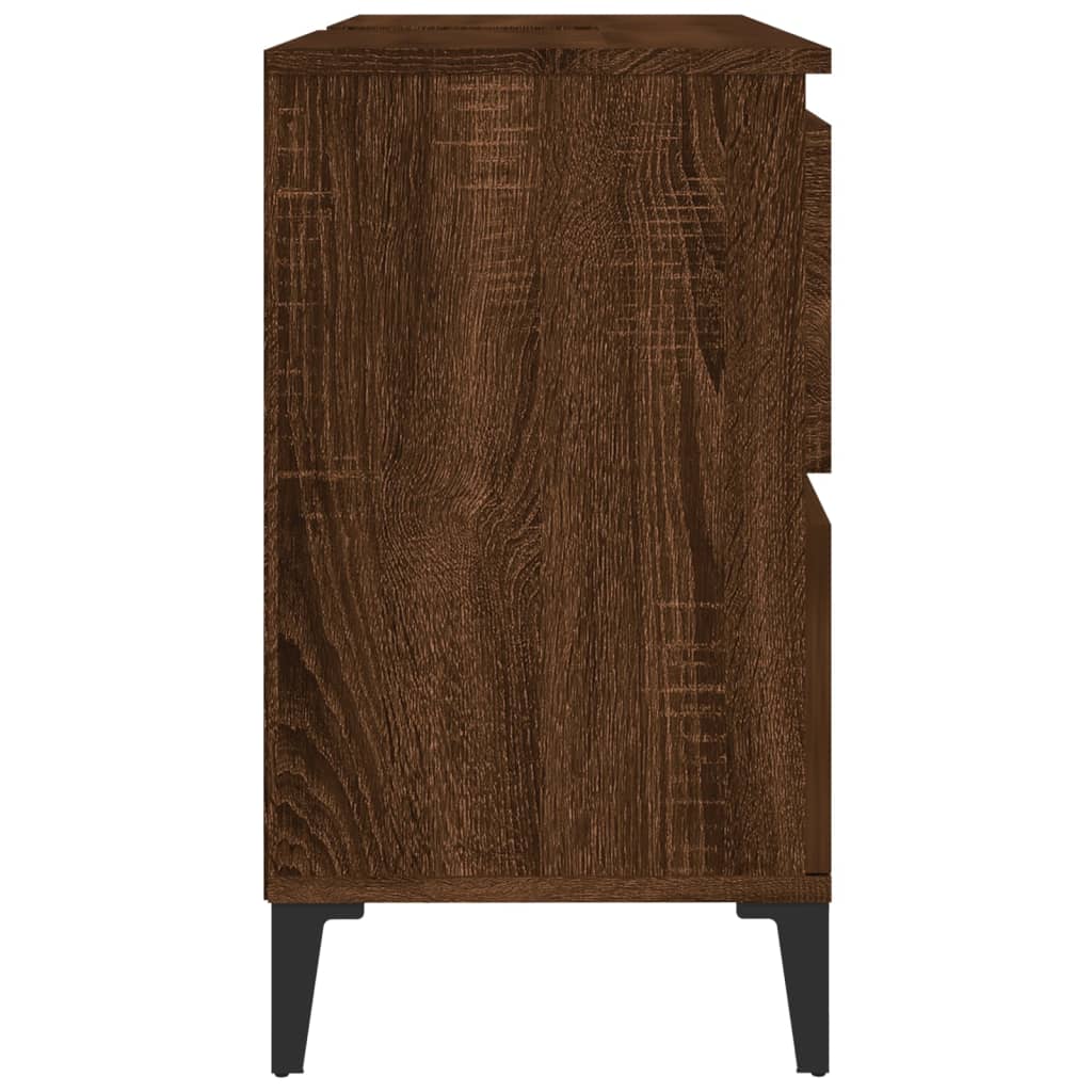 vidaXL Dulap de chiuvetă, stejar maro, 80x33x60 cm, lemn prelucrat vidaXL Dulap de chiuvetă, stejar maro, 80x33x60 cm, lemn prelucrat