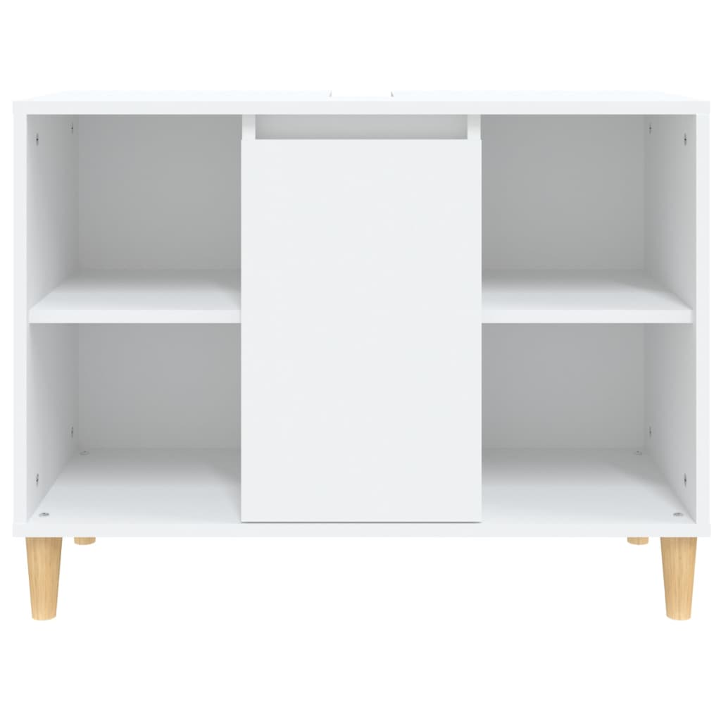 vidaXL Dulap de chiuvetă, alb, 80x33x60 cm, lemn prelucrat vidaXL Dulap de chiuvetă, alb, 80x33x60 cm, lemn prelucrat