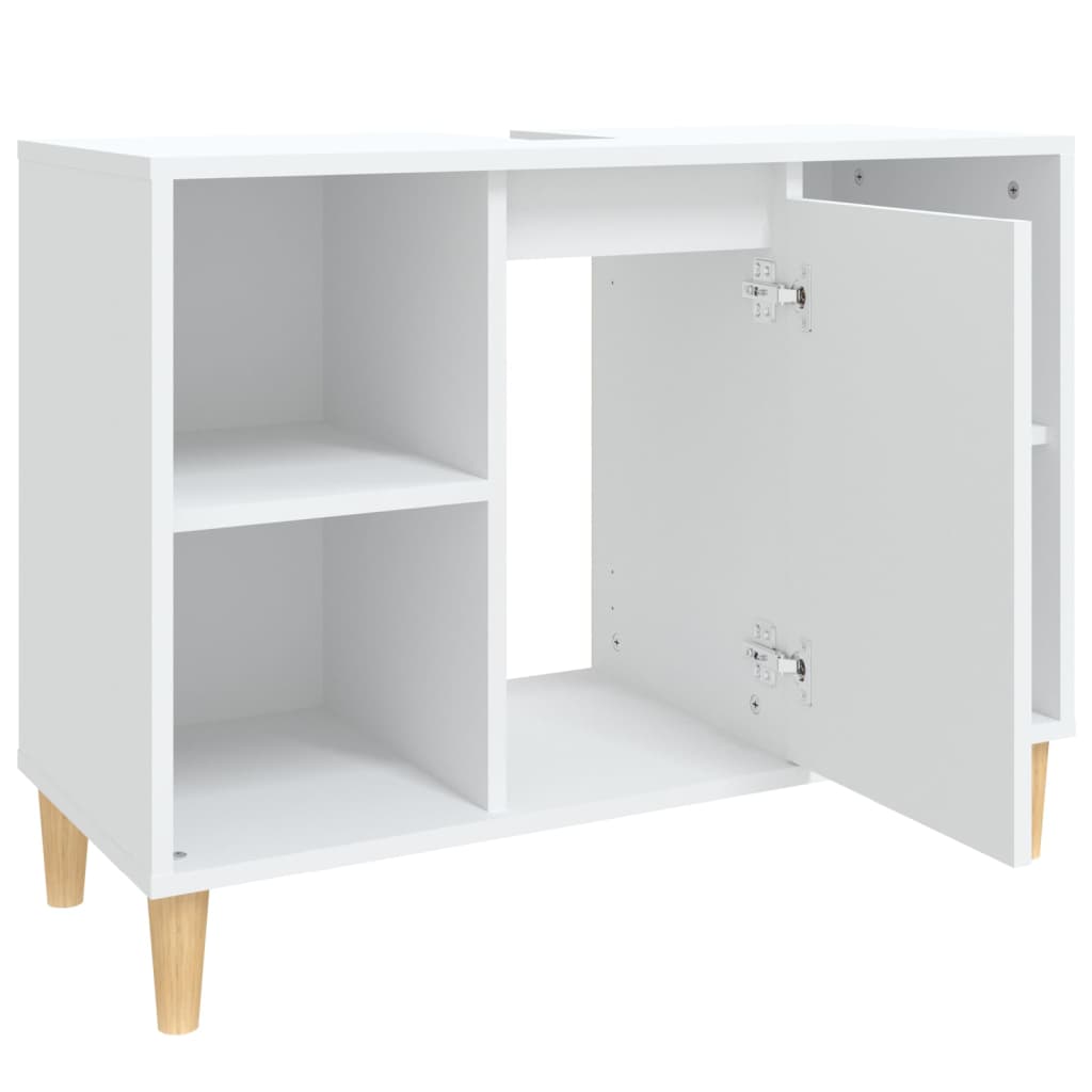 vidaXL Dulap de chiuvetă, alb, 80x33x60 cm, lemn prelucrat vidaXL Dulap de chiuvetă, alb, 80x33x60 cm, lemn prelucrat