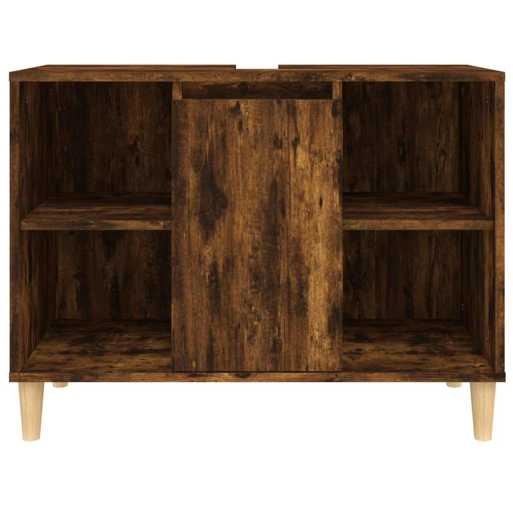 vidaXL Dulap de chiuvetă, stejar afumat, 80x33x60 cm, lemn prelucrat vidaXL Dulap de chiuvetă, stejar afumat, 80x33x60 cm, lemn prelucrat
