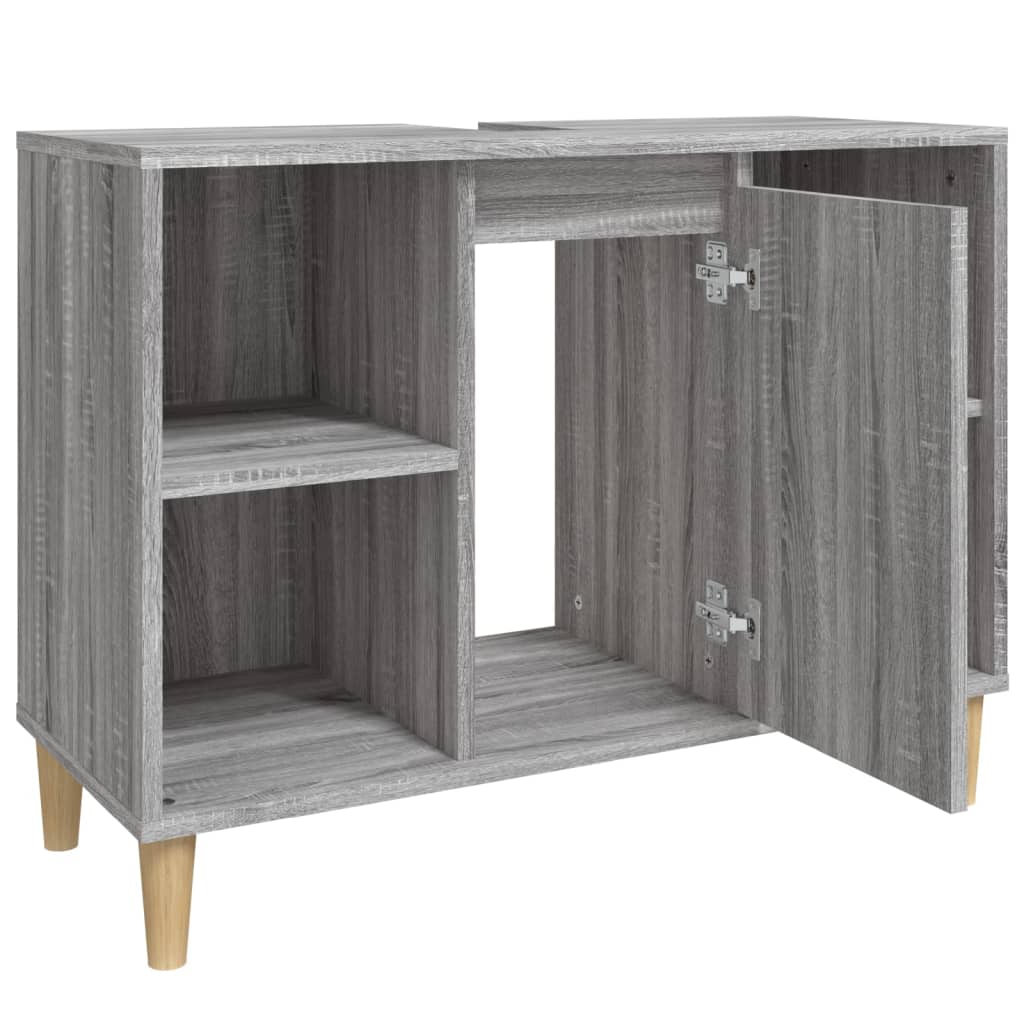 vidaXL Dulap de chiuvetă, gri sonoma, 80x33x60 cm, lemn prelucrat vidaXL Dulap de chiuvetă, gri sonoma, 80x33x60 cm, lemn prelucrat