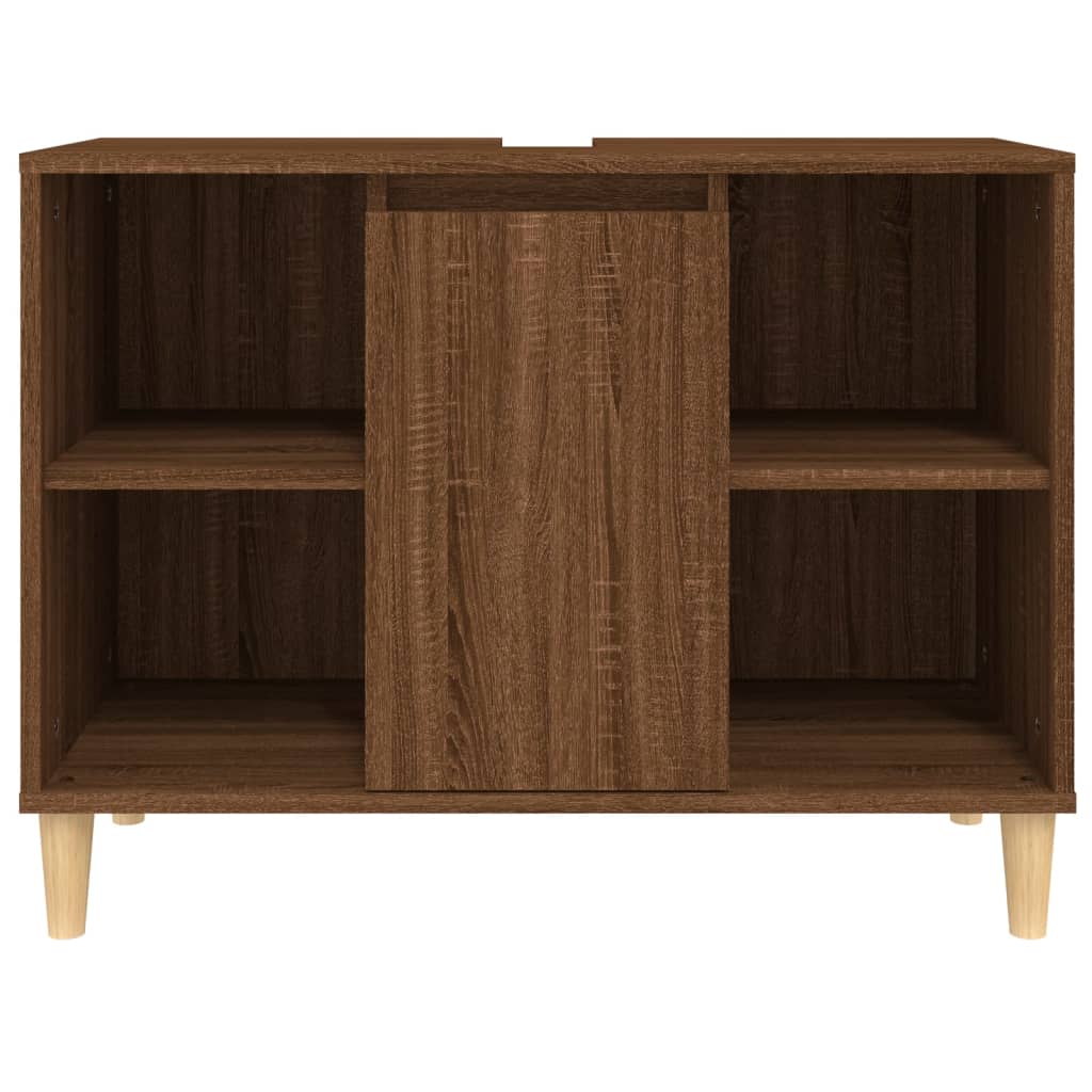 vidaXL Dulap de chiuvetă, stejar maro, 80x33x60 cm, lemn prelucrat vidaXL Dulap de chiuvetă, stejar maro, 80x33x60 cm, lemn prelucrat