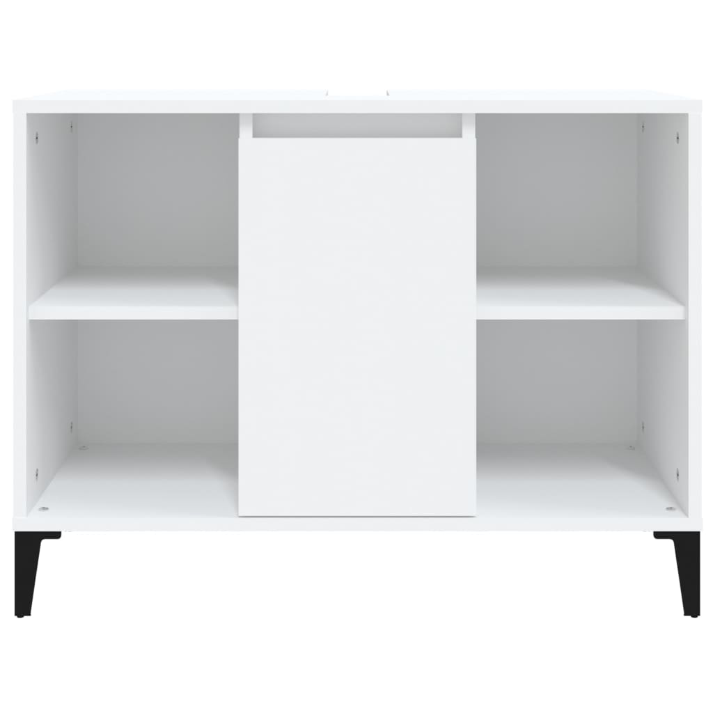 vidaXL Dulap de chiuvetă, alb, 80x33x60 cm, lemn prelucrat vidaXL Dulap de chiuvetă, alb, 80x33x60 cm, lemn prelucrat