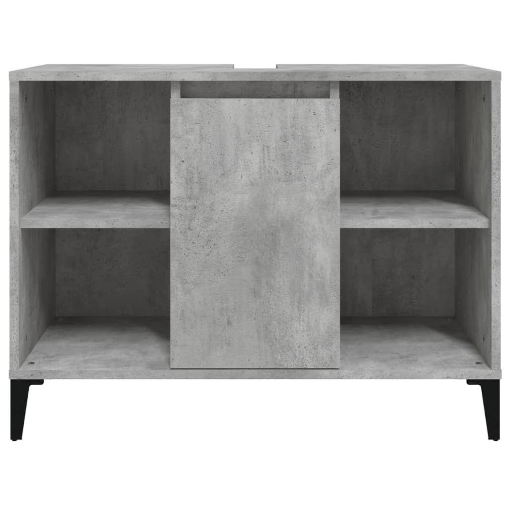vidaXL Dulap de chiuvetă, gri beton, 80x33x60 cm, lemn prelucrat vidaXL Dulap de chiuvetă, gri beton, 80x33x60 cm, lemn prelucrat