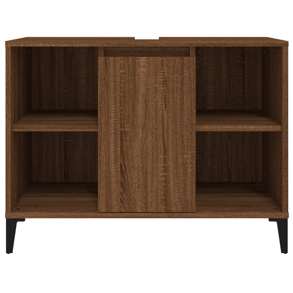 vidaXL Dulap de chiuvetă, stejar maro, 80x33x60 cm, lemn prelucrat vidaXL Dulap de chiuvetă, stejar maro, 80x33x60 cm, lemn prelucrat