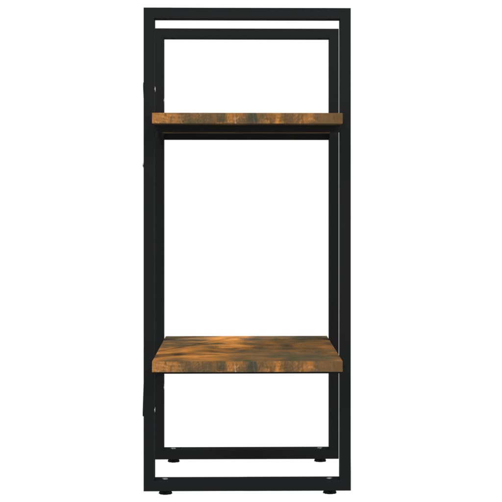 vidaXL Bibliotecă 2 niveluri stejar fumuriu 40x30x70 cm lemn compozit vidaXL Bibliotecă 2 niveluri stejar fumuriu 40x30x70 cm lemn compozit