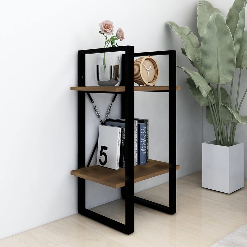 vidaXL Bibliotecă cu 2 niveluri stejar maro 40x30x70 cm lemn compozit vidaXL Bibliotecă cu 2 niveluri stejar maro 40x30x70 cm lemn compozit