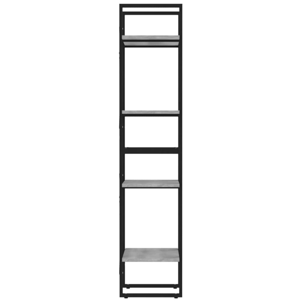 vidaXL Bibliotecă cu 4 niveluri gri sonoma 40x30x140 cm lemn compozit vidaXL Bibliotecă cu 4 niveluri gri sonoma 40x30x140 cm lemn compozit