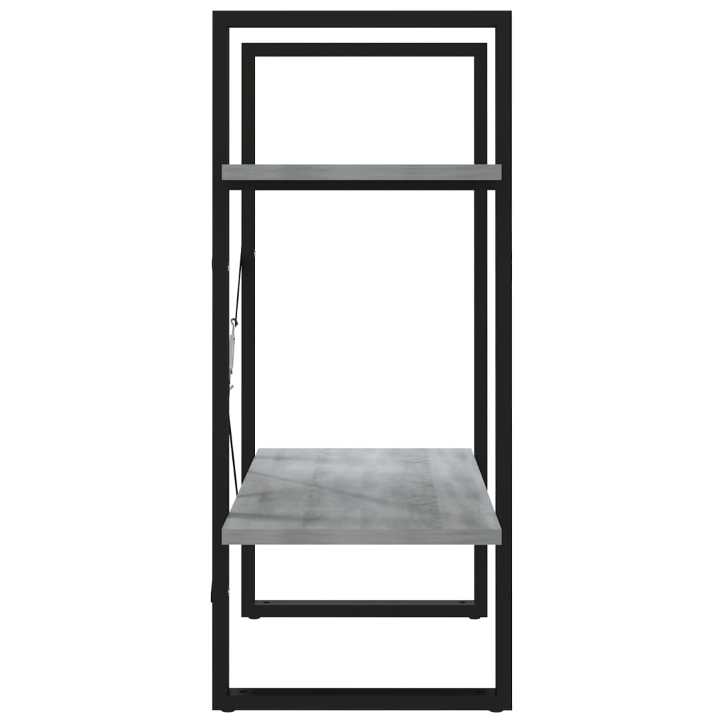vidaXL Bibliotecă 2 niveluri gri sonoma 60x30x70 cm lemn compozit vidaXL Bibliotecă 2 niveluri gri sonoma 60x30x70 cm lemn compozit