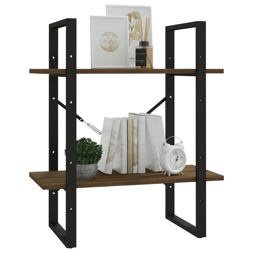 vidaXL Bibliotecă cu 2 niveluri stejar maro 60x30x70 cm lemn compozit vidaXL Bibliotecă cu 2 niveluri stejar maro 60x30x70 cm lemn compozit