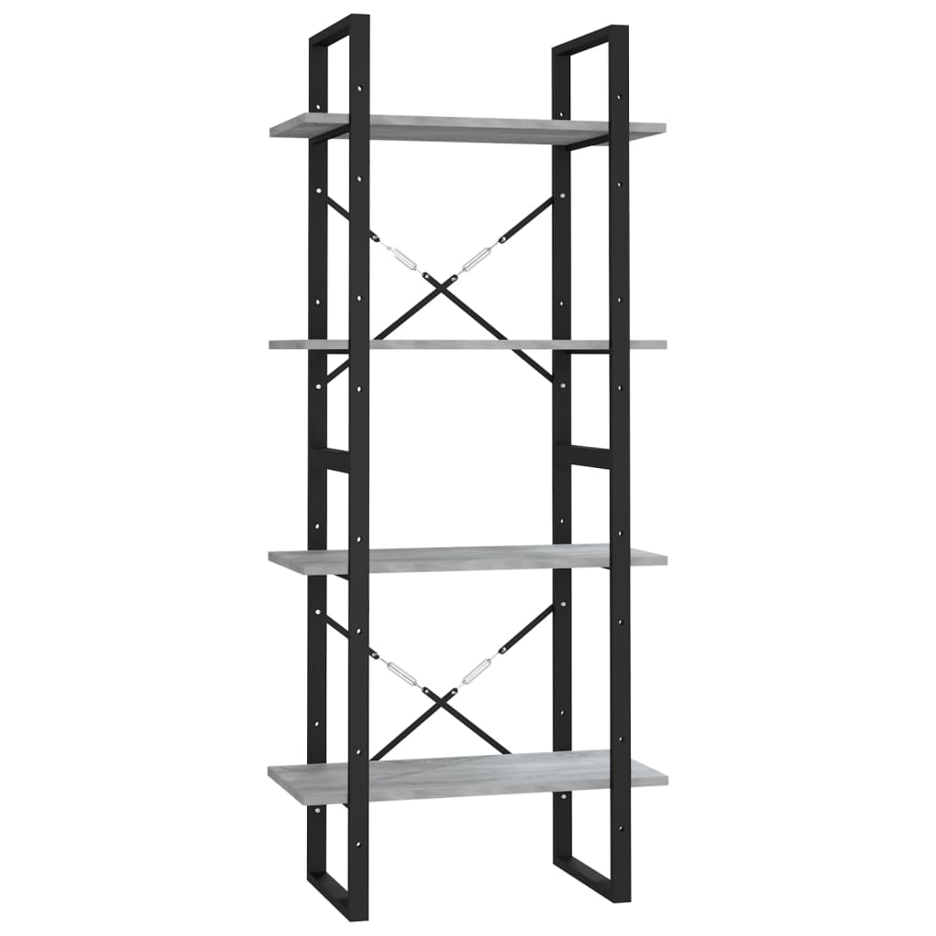 vidaXL Bibliotecă cu 4 niveluri gri sonoma 60x30x140 cm lemn compozit vidaXL Bibliotecă cu 4 niveluri gri sonoma 60x30x140 cm lemn compozit