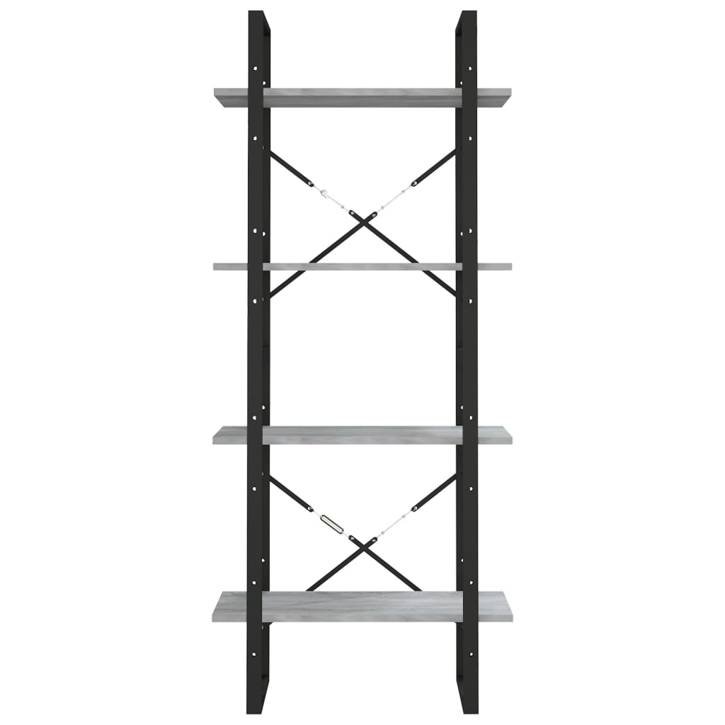vidaXL Bibliotecă cu 4 niveluri gri sonoma 60x30x140 cm lemn compozit vidaXL Bibliotecă cu 4 niveluri gri sonoma 60x30x140 cm lemn compozit